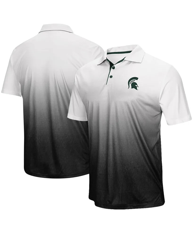 Men's Colosseum Gray Michigan State Spartans Magic Team Logo Polo Shirt