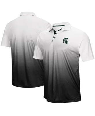 Men's Colosseum Gray Michigan State Spartans Magic Team Logo Polo Shirt