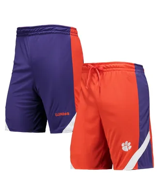 Men's Colosseum Orange and Purple Clemson Tigers Am I Wrong Reversible Shorts