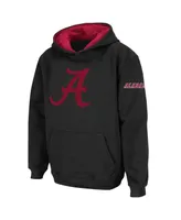 Big Boys Stadium Athletic Black Alabama Crimson Tide Logo Pullover Hoodie