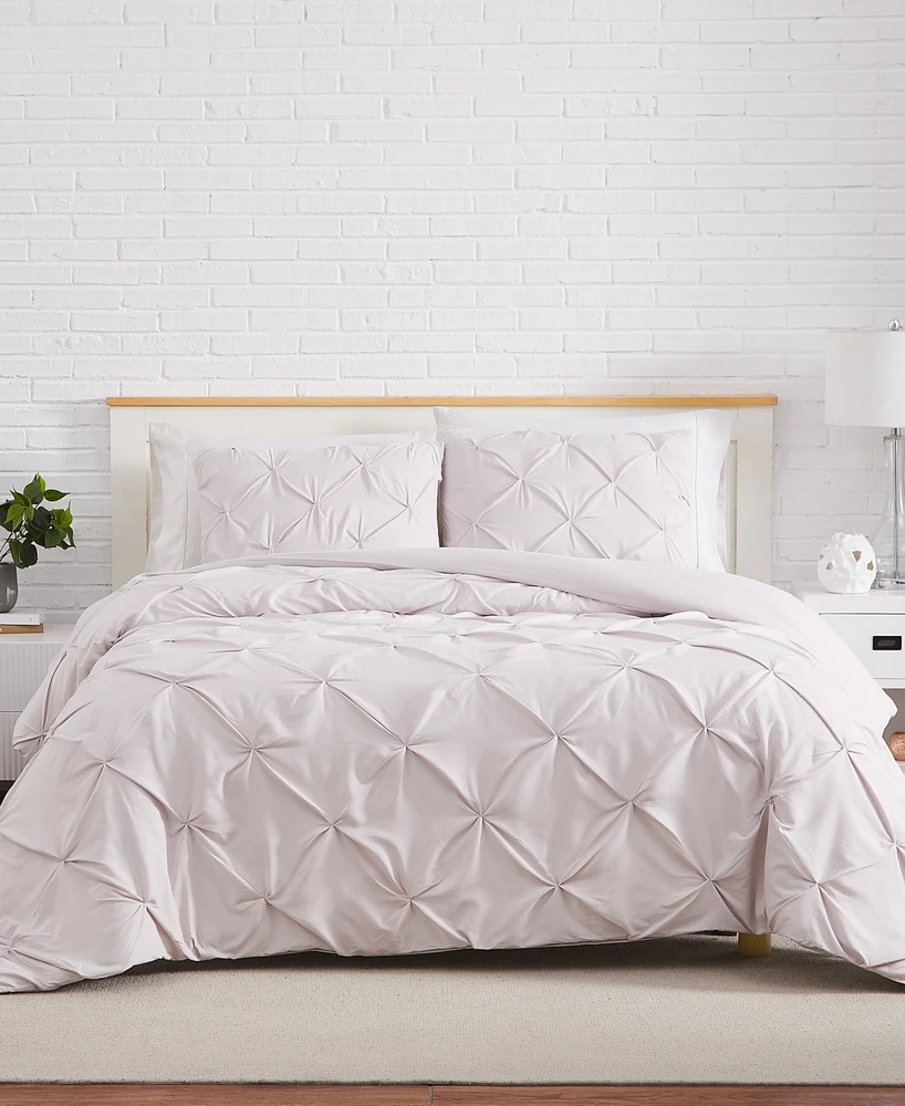Southshore Fine Linens Pintuck Piece Duvet Cover Set