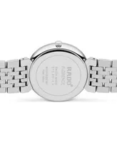 Rado Women's Swiss Florence Classic Diamond Accent Stainless Steel Bracelet Watch 38mm