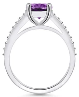 Macy's Amethyst (2-1/2 ct. t.w.) and Diamond (1/4 Ring 14K Gold