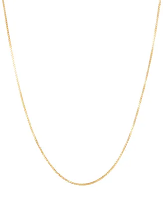 Box Link 20" Chain Necklace in 14k Gold