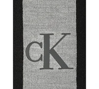 Calvin Klein Men's Silicone Ck Monogram Logo Scarf & Beanie Hat Set