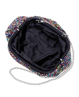 Nina Women's Crystal Mesh Soft Clutch
