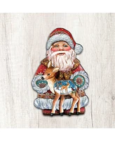 Designocracy Holiday Fawn Wooden Decor