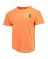 Men's Orange Miami Hurricanes Baseball Flag Comfort Colors T-shirt
