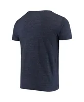 Men's Original Retro Brand Heathered Navy Michigan Wolverines Vintage-Like Hail Tri-Blend T-shirt