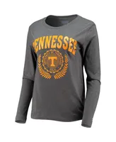 Women's Champion Heathered Charcoal Tennessee Volunteers University Laurels Long Sleeve T-shirt