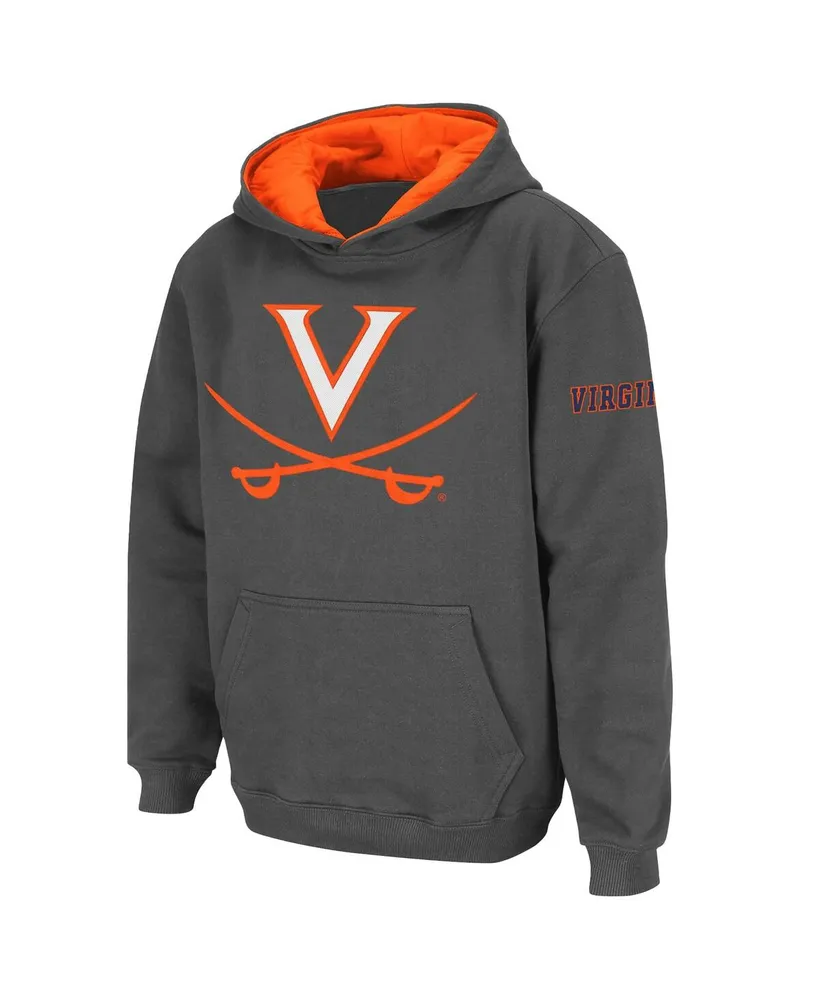 Big Boys Charcoal Virginia Cavaliers Logo Pullover Hoodie