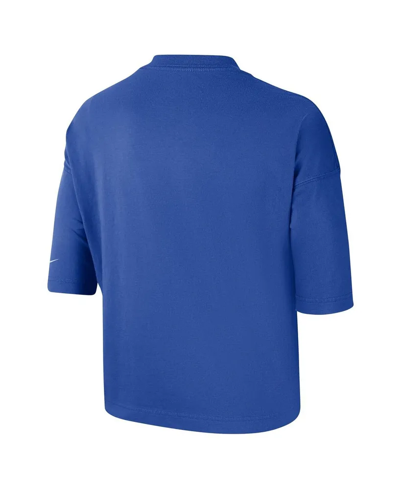 Women's Nike Royal Duke Blue Devils Crop Performance T-shirt
