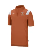 Men's Nike Texas Orange Longhorns Coach Short Sleeve Quarter-Zip Jacket