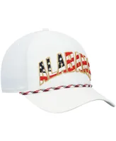 Men's '47 White Alabama Crimson Tide Stars and Stripes Flag Flutter Hitch Snapback Hat