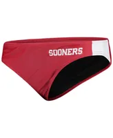 Women's Foco Crimson Oklahoma Sooners Wordmark Bikini Bottom