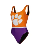 Women's Foco Orange Clemson Tigers One-Piece Bathing Suit