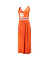 Women's G-iii 4Her by Carl Banks Orange Clemson Tigers Game Over Scoop Neck Maxi Dress