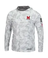 Men's Colosseum Arctic Camo Maryland Terrapins Oht Military-Inspired Appreciation Long Sleeve Hoodie Top