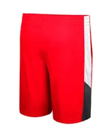 Men's Colosseum Red Wisconsin Badgers Very Thorough Shorts