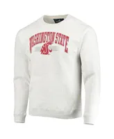 Men's League Collegiate Wear Heathered Gray Washington State Cougars Upperclassman Pocket Pullover Sweatshirt