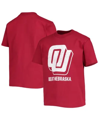 Big Boys Champion Crimson Oklahoma Sooners Game Of The Century 50th Anniversary Disco T-shirt