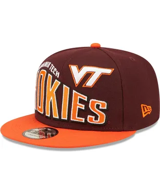 Men's New Era Maroon Virginia Tech Hokies Two-Tone Vintage-Like Wave 9FIFTY Snapback Hat