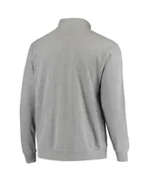 Men's Colosseum Heathered Gray Georgetown Hoyas Tortugas Logo Quarter-Zip Jacket