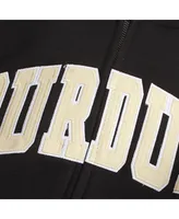 Women's Stadium Athletic Black Purdue Boilermakers Arched Name Full-Zip Hoodie