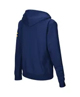 Women's Stadium Athletic Navy West Virginia Mountaineers Arched Name Full-Zip Hoodie