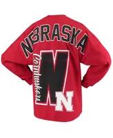 Women's Scarlet Nebraska Huskers Loud n Proud Spirit Jersey T-shirt