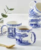 Spode Blue Italian Mugs, Set of 4