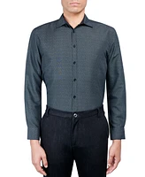 Men's Regular Fit Dot Print Wrinkle Free Performance Dress Shirt