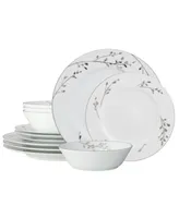 Noritake Birchwood 12-Piece Dinnerware Set, Service for 4