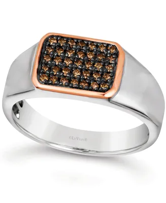 Le Vian Men's Diamond Ring (1/3 ct. t.w.) Sterling Silver & 14k Rose Gold