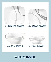 Corelle Urban Arc 16 Pc. Dinnerware Set, Service for 4