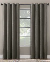 Scott Living Rafaela Woven Pattern Chenille 100% Blackout Grommet Curtain Panel