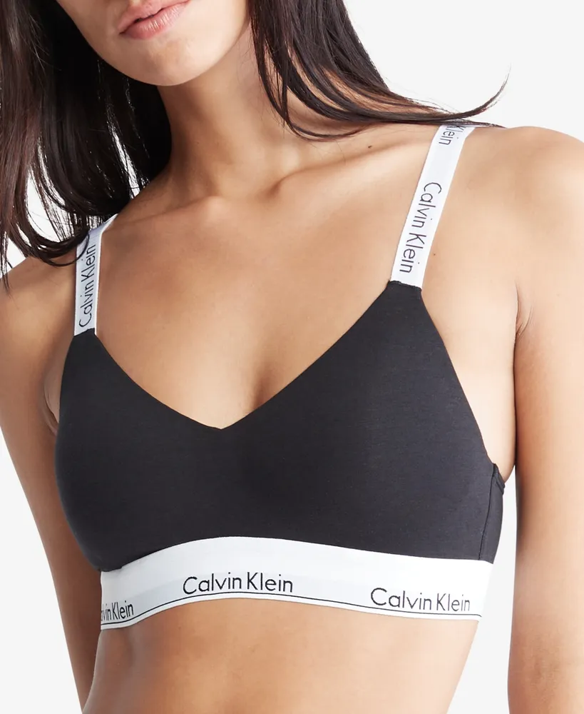 Calvin Klein Womens Form to Body Lightly Lined Triangle Bralette