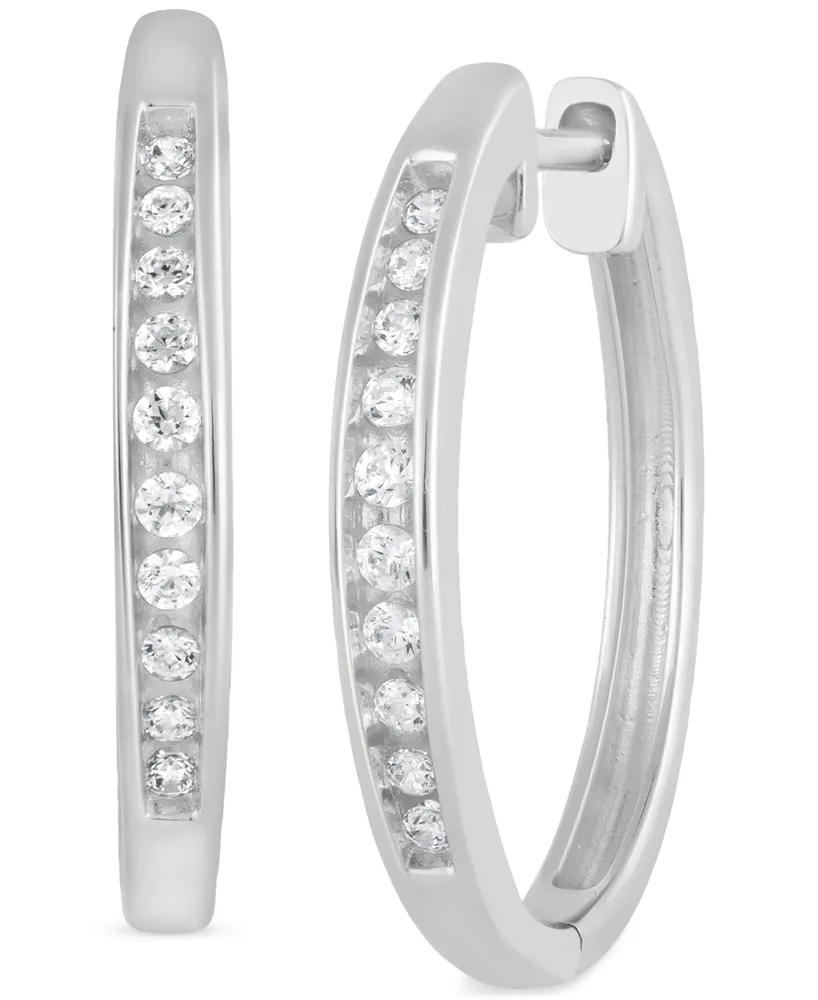 Forever Grown Diamonds Lab-Created Diamond Small Hoop Earrings (1/4 ct. t.w.) in Sterling Silver