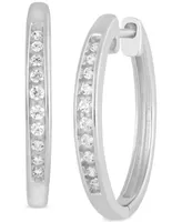 Forever Grown Diamonds Lab-Created Diamond Small Hoop Earrings (1/4 ct. t.w.) in Sterling Silver