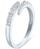 Forever Grown Diamonds Lab-Created Diamond Wrap Ring (1/4 ct. t.w.) Sterling Silver