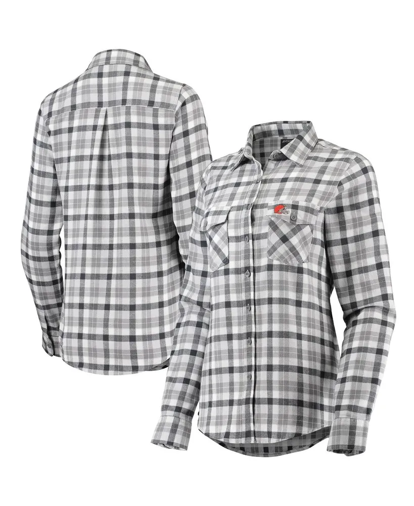 Lids Seattle Seahawks Antigua Ease Flannel Long Sleeve Button-Up