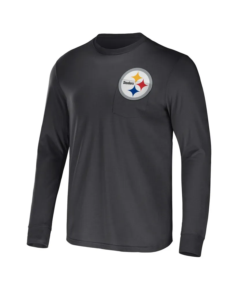 Men's Nfl x Darius Rucker Collection by Fanatics Black Pittsburgh Steelers Team Long Sleeve T-shirt