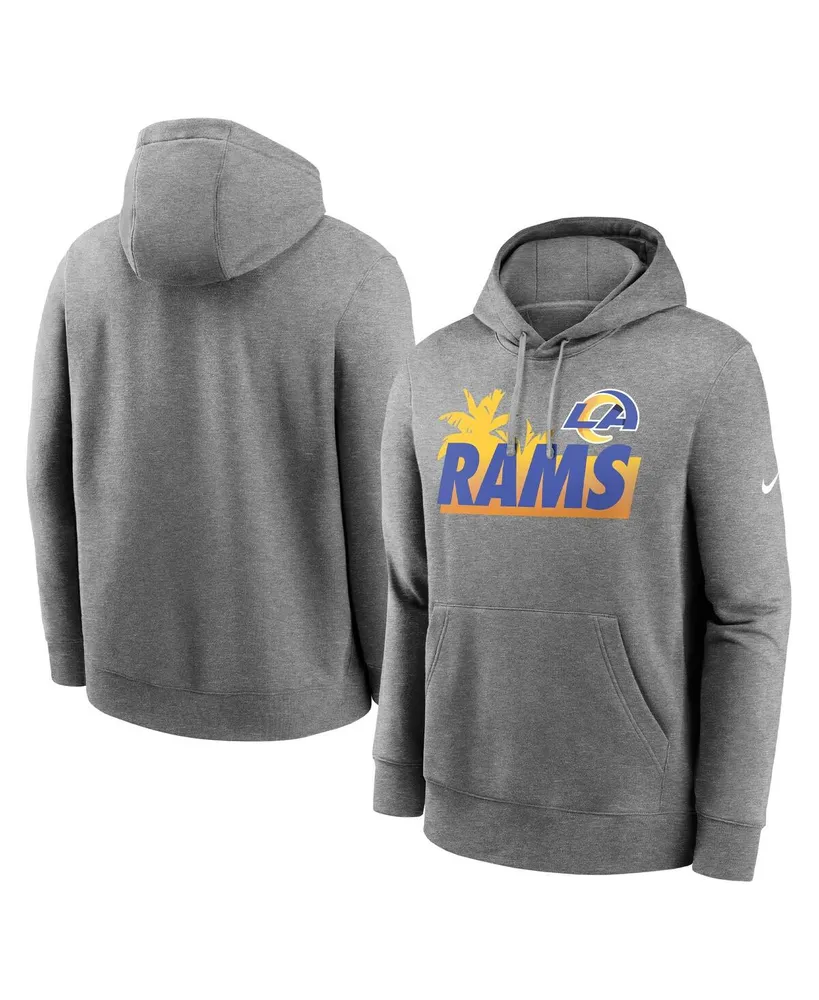 Men's Nike Heathered Gray Los Angeles Rams Local Pullover Hoodie