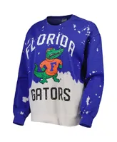 Women's Gameday Couture Royal Florida Gators Twice As Nice Faded Dip-Dye Pullover Sweatshirt