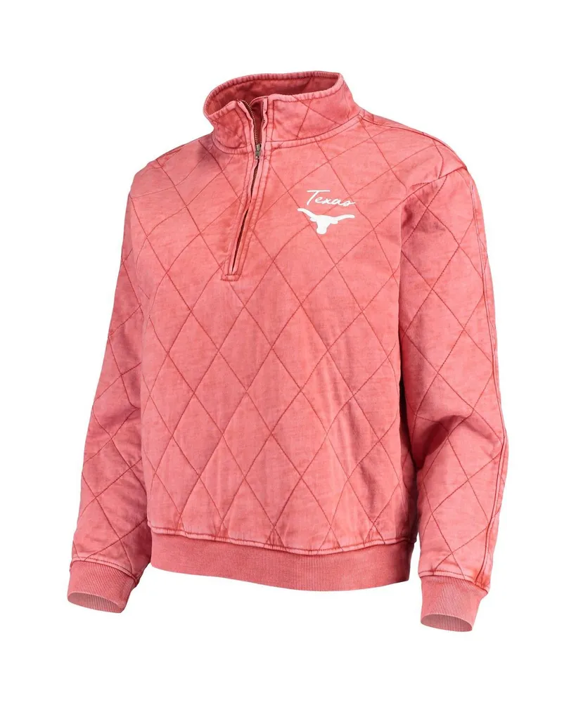 Women's Gameday Couture Texas Orange Longhorns Unstoppable Chic Quilted Quarter-Zip Jacket