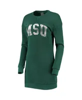 Women's Gameday Couture Green Michigan State Spartans 2-Hit Sweatshirt Dress