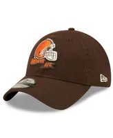 Big Boys New Era Brown Cleveland Browns 2022 Sideline Adjustable 9TWENTY Hat