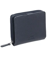 Mancini Women's Pebbled Collection Rfid Secure Mini Clutch Wallet