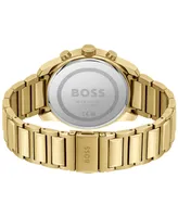 Hugo Boss Men's Trace Ionic Thin Gold-Tone 1 Steel Bracelet Watch, 44mm - Gold