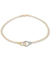 Wrapped Diamond Handcuff Ankle Bracelet (1/6 ct. t.w.) in 10k Gold, Created for Macy's